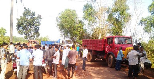  Locals block 11 sand trucks